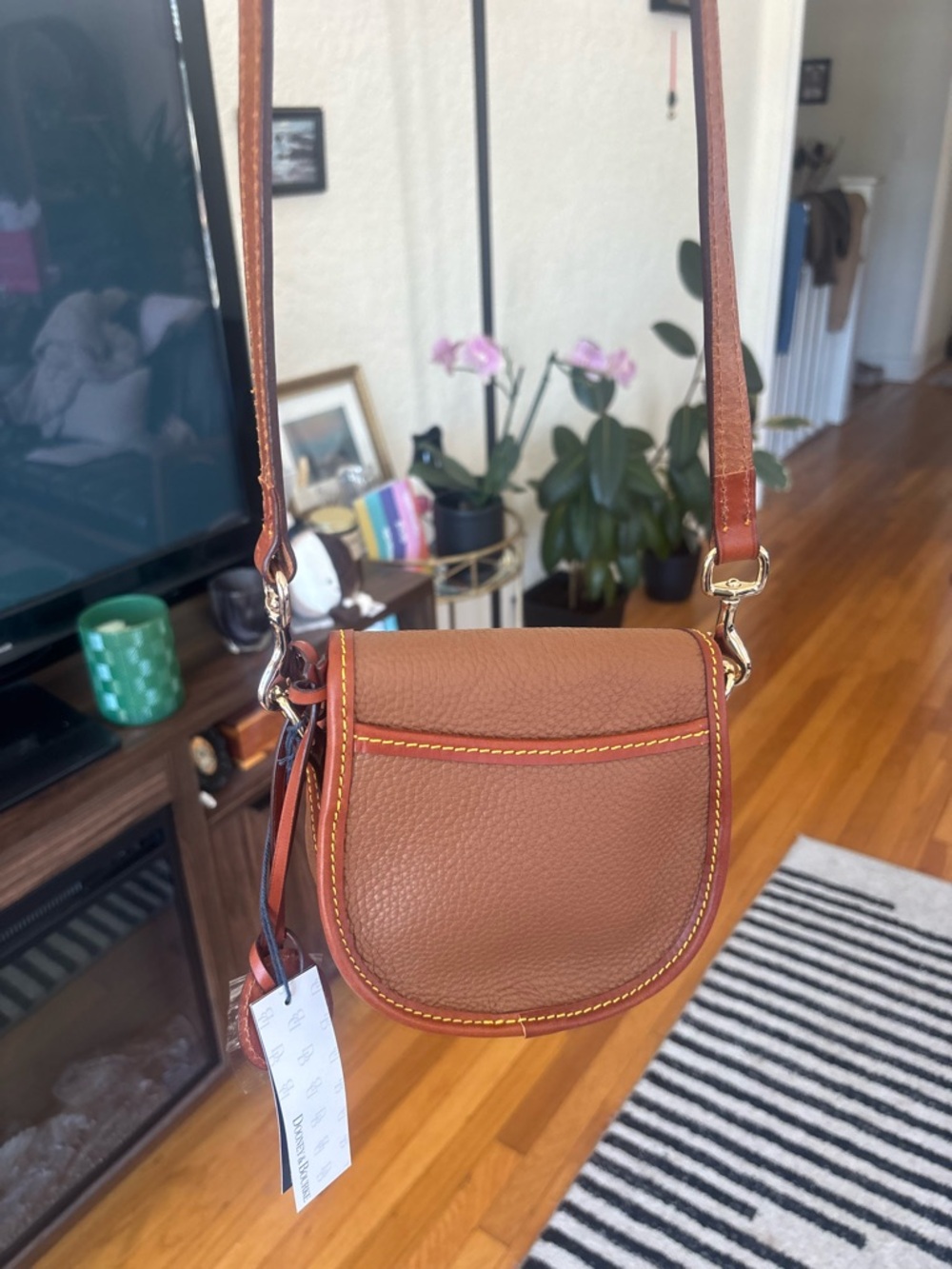 Dooney & Bourke Caramel All Weather Leather Duck Crossbody - Picture 4 of 7